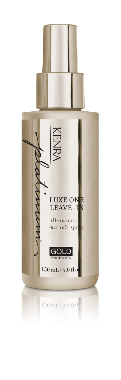 Platinum Luxe One Leave-In | All-In One Miracle Spray | Enriched with Precious Gold | Opulent Slip & Shine | Thermal/Heat Protection | Medium To Coarse Hair