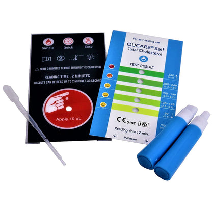 Complete Total Only Cholesterol Test, 2 Tests, Quick, Simple & Easy-to-Use, Clear Easy to Read Results, Detects Cholesterol Levels in Your Blood