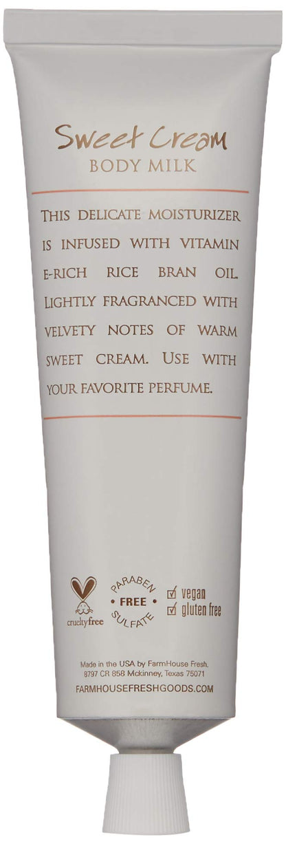 FarmHouse Fresh Sweet Cream Body Milk Travel Lotion, Sweet Cream, 2 fl. oz.