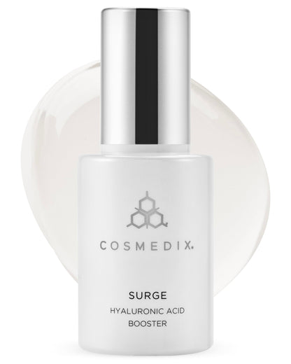 COSMEDIX Surge Hyaluronic Acid Booster Serum – Ultra-Hydrating Face Serum with Vitamin C & Niacinamide – Softens, Brightens & Moisturizes Skin for Fine Lines & Wrinkles – 30 ml / 1 fl oz