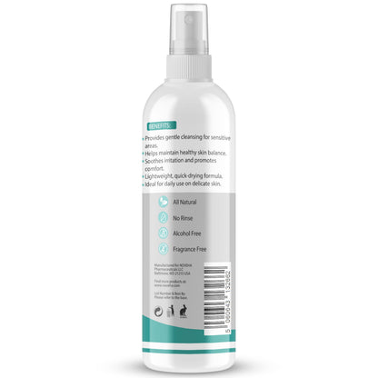 Noveha Perineal Spray & Cleanser | No-Rinse Formula for Daily Hygiene & Odor Control | Gentle Care for Postpartum, Seniors & Sensitive Areas | 8oz