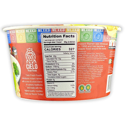 Pozole Instant Ramen Noodle Soup, Authentic Mexican Pozole Sopa, No Trans Fat, 9g Protein, Ready to Eat 3 Minute Meal, 6-Pack of 2.82oz Ramen Bowls