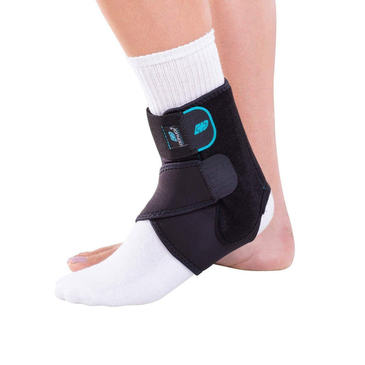 DonJoy DA161AB01-BLK-S, M Stabilizing Ankle Brace, Lightweight Low Profile, Dual Compression Strap for Strain, Sprain, Arthritis, 7.5" to 9.5"