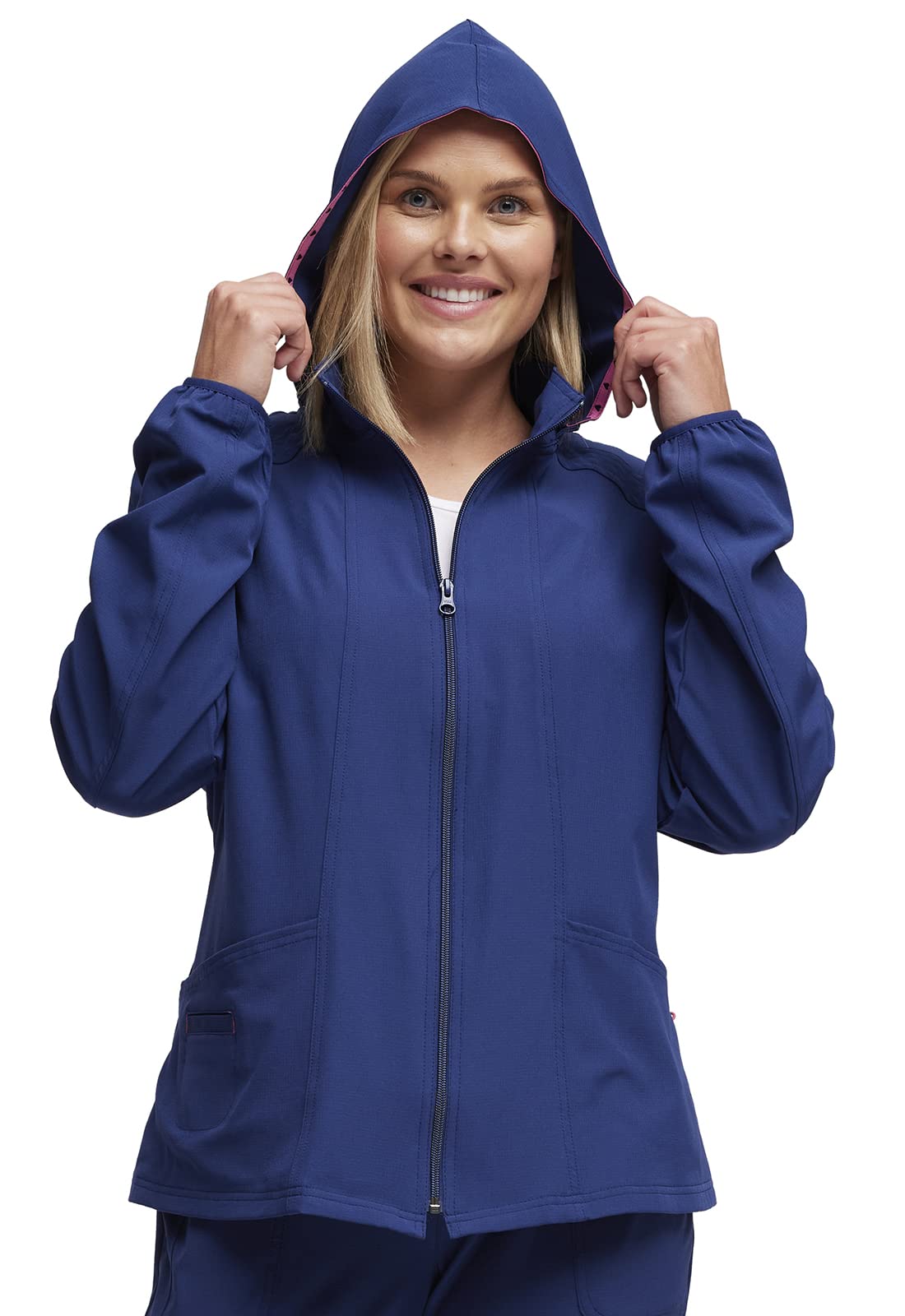 HeartSoul Break On Through Women Warm Up Scrubs Jacket Zip Front 20310