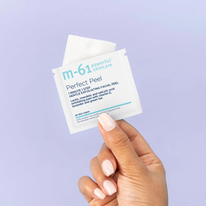 m-61 Perfect Peel | Gentle Exfoliating Facial Peel With Lactic, Mandelic, Salicylic Acid. For Sensitive Skin Or Lighter Daily Exfoliation. 1 Minute, 1 Step