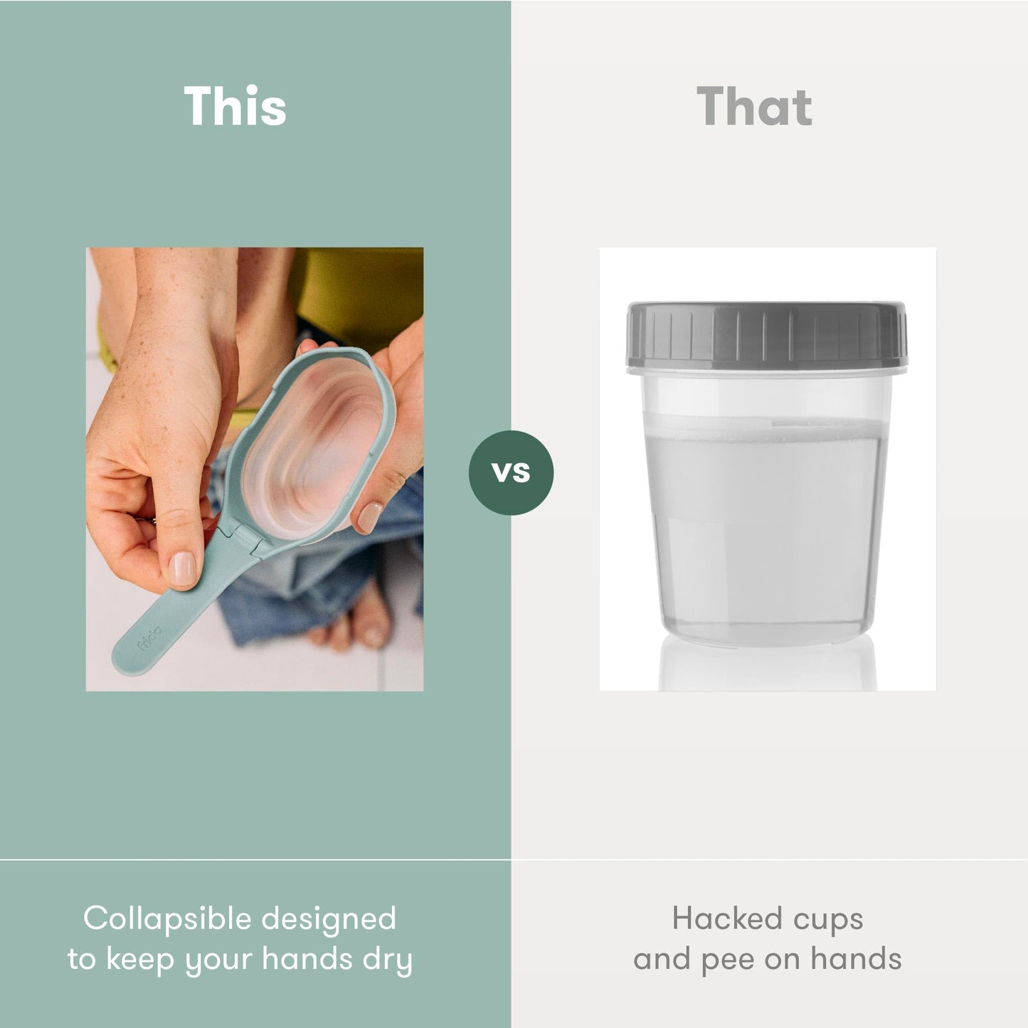 Frida Fertility No-Mess Pee Cup, Reusable Urine Cup for Pregnancy Tests, Ovulation Tests, & Fertility Tests, Family Planning Essentials Sample Containers (1 Cup & Storage Bag)