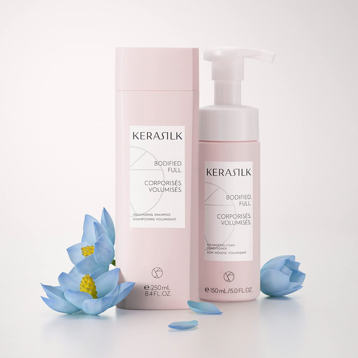 KERASILK Volumizing Foam Conditioner | Provides Weightless Hydration | Enhances Volume | Detangles | For Fine, Limp, Flat Hair | 150ml
