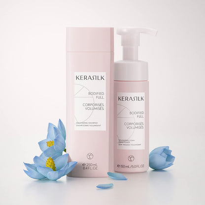 KERASILK Volumizing Foam Conditioner | Provides Weightless Hydration | Enhances Volume | Detangles | For Fine, Limp, Flat Hair | 150ml