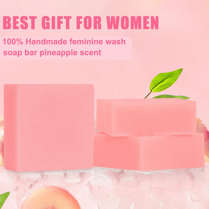 Yoni Soap Bar Yoni wash for Women PH Balance, 3Pack Gentle V Cleansing Intimate Soap Feminine Wash Eliminates Odor Moisturizing, vaginal soap Bath Soap (peach Juice)