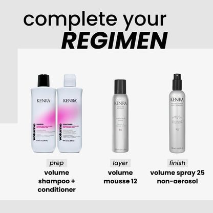 Kenra Volume Spray Non Aerosol 25 | Super Hold Finishing Spray | High Humidity Resistance | Flake-Free and Fast-Drying | All Hair Types