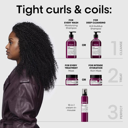 L'Oréal Professionnel Paris Curl Expression Anti Buildup Shampoo - Gently Cleanses & Eliminates Buildup For Curly and Coily Hair Types, Sulfate, Paraben & Silicone-Free
