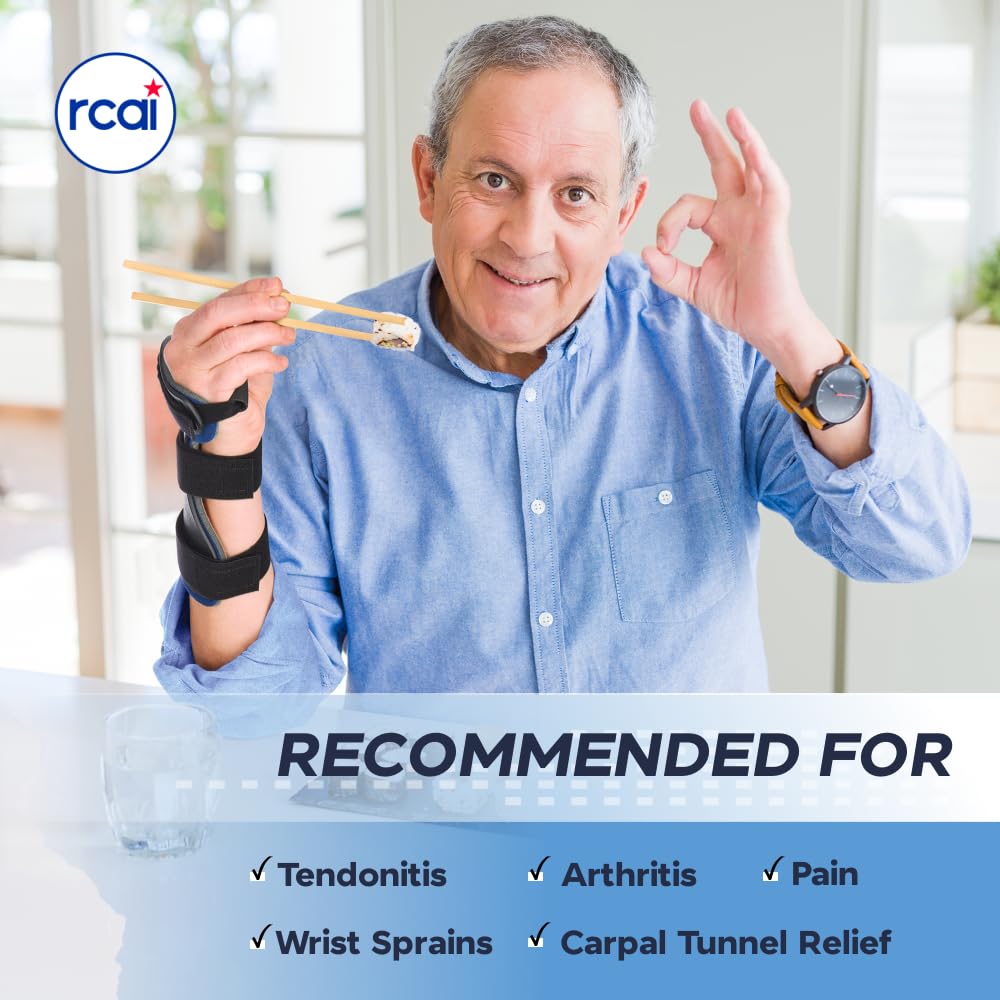 Wrist Brace for Carpal Tunnel Relief, Arthritis, Tendonitis, & Sprains | Lightweight, Adjustable, Moisture-wicking |for Men & Women | Medical Grade & Made in USA (Left, Medium)