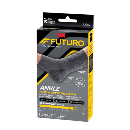 Futuro Premium Compression Ankle Sleeve, L/XL