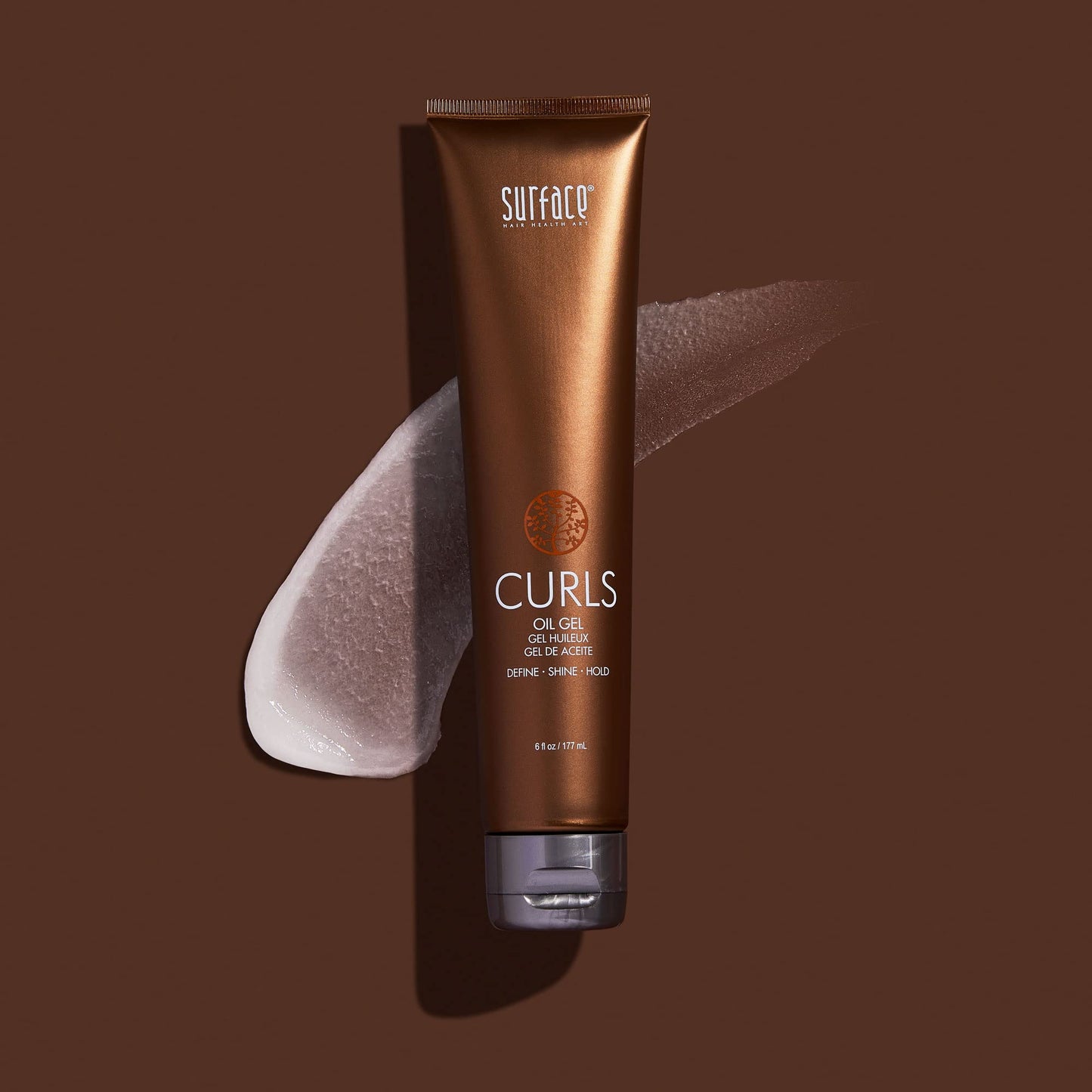 SURFACE Hair Curls Oil Gel – Defines, Adds Shine, and Provides Frizz Free Style Longevity - 6 fl oz