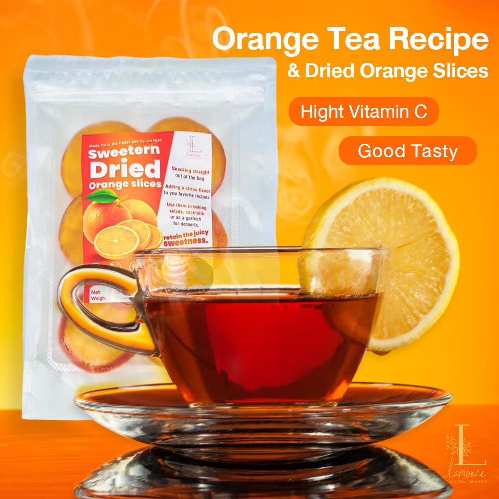 Premium Sweeten Dried Orange Slices, Dehydrated Fruit for Cocktails Garnish, Sweet and Moist, Delicious and Versatile Fruit Garnish, 5 Oz/142g (Pack of 1, 5, Ounce)