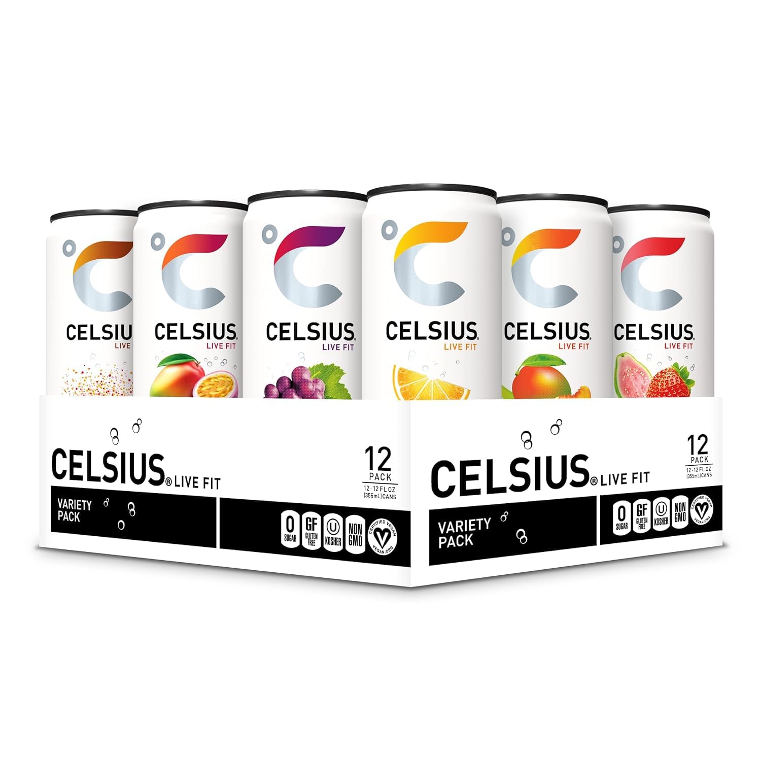 CELSIUS Assorted Flavors Official Variety Pack, Functional Essential E ...