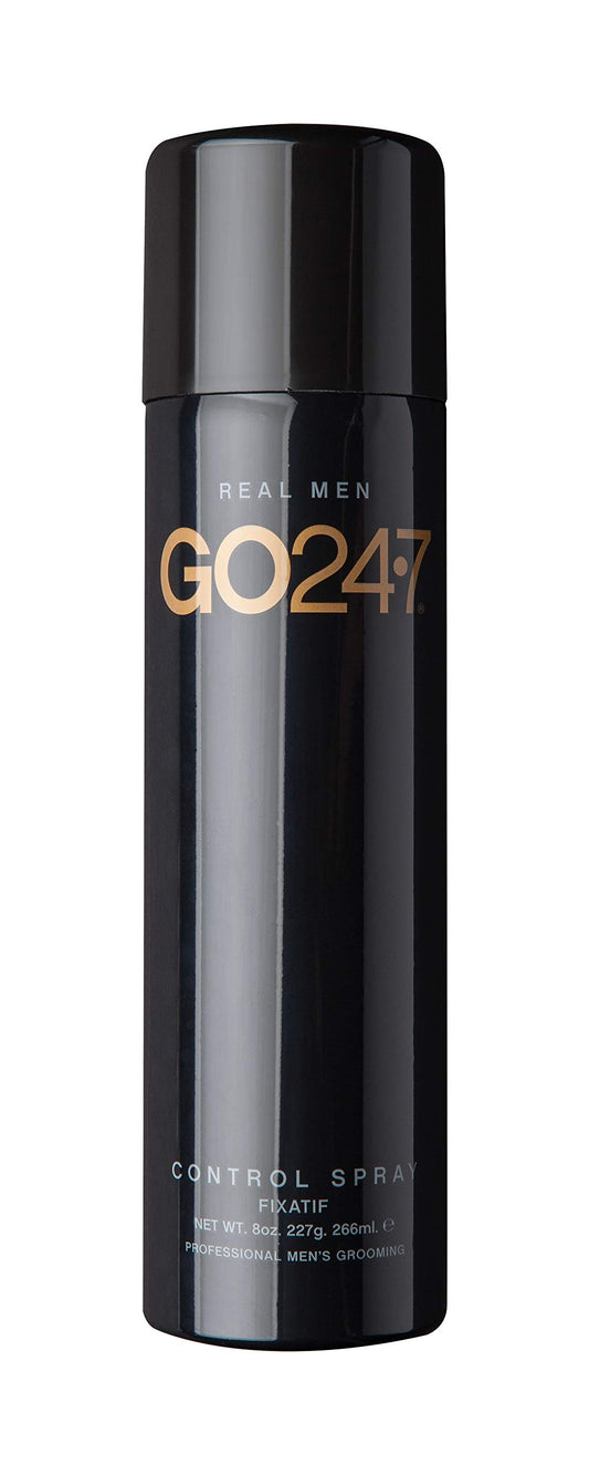 GO247 Control Spray - Strong Hold Finishing Spray for Men - Brushable, Flake-Free Formula - Locks In Style with Lasting Hold - Adds Natural Looking Finish - Ideal for All Hair Types, 8 Oz