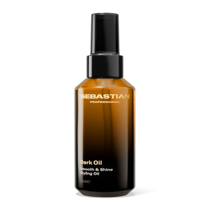 Sebastian Professional Dark Oil Smooth and Shine Styling Oil | Infused with Sandalwood, Cedarwood, & Argan Oils | 3.3 fl oz