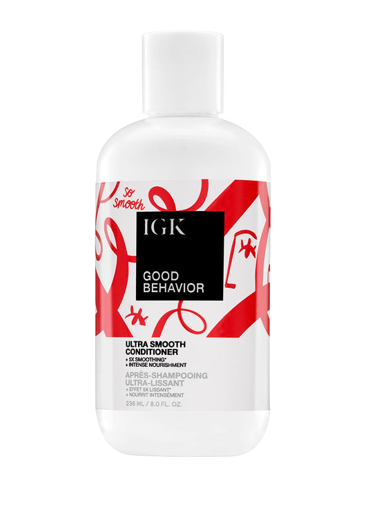 IGK GOOD BEHAVIOR Ultra Smooth Conditioner | Frizz Control + Hydrates + Shine | Vegan + Cruelty Free |