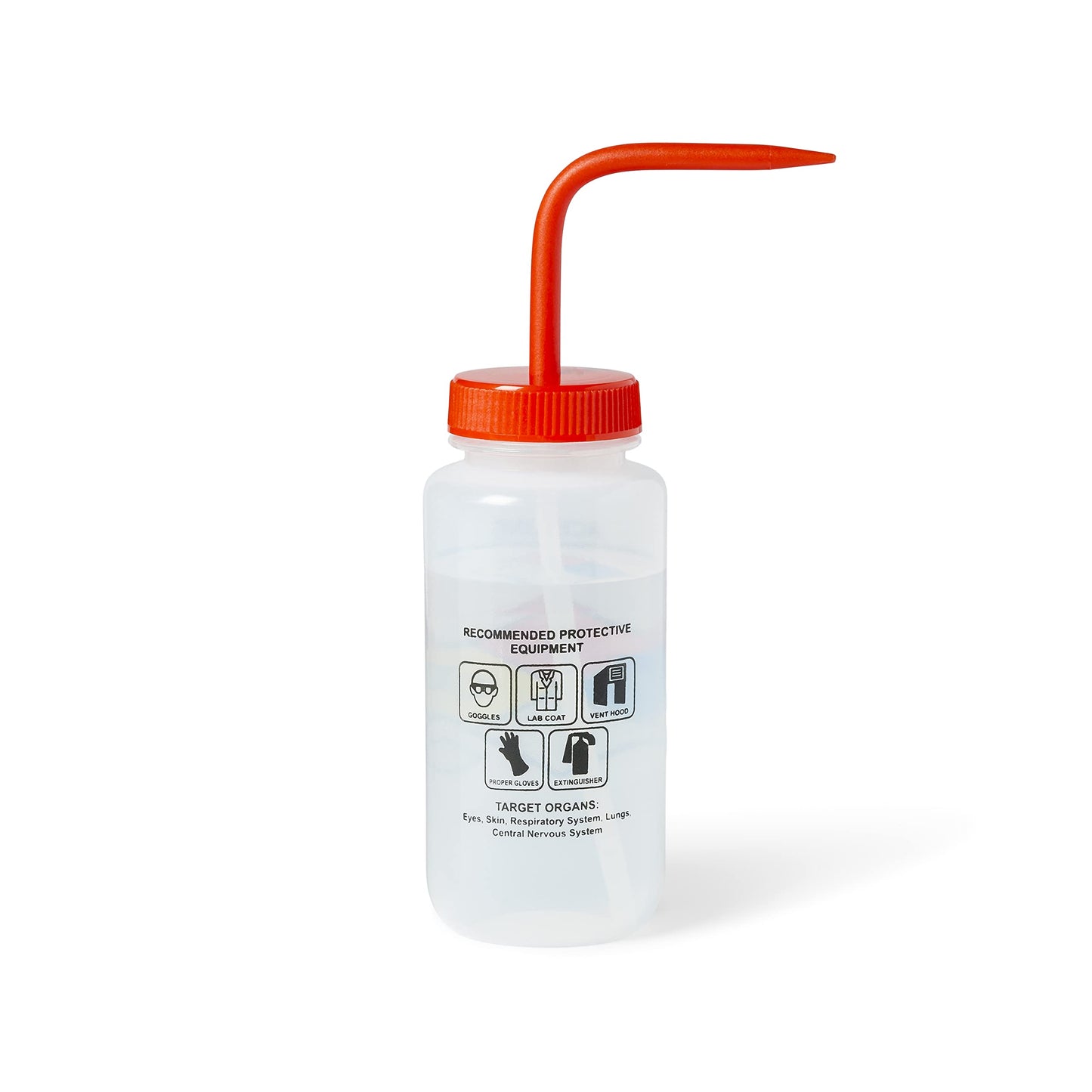 United Scientific™ UniSafe™ Acetone Squeeze Bottle, Wide Mouth Wash Bottles 500mL (16oz), Pack of 6 – Pre-Labeled LDPE Chemical Wash Bottle w/Red Color-Coded Cap, Self-Venting Leak-Proof Lab Bottles