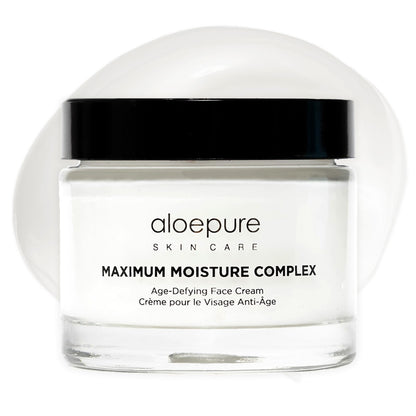 Aloette Maximum Moisture Anti-Aging Face Cream - Age Defying Anti-Wrinkle Facial Cream with Moisturizing Shea Butter & Aloe Vera - Hydrating Moisturizer for Fine Lines & Wrinkles - All Skin Types