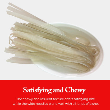 Wang Wide Glass Noodles - Korean Sweet Potato Glass Noodles for Japchae & Hot Pot - Sweet Potato Starch - Gluten Free, Vegan - Pack of 1 (10.58 oz)