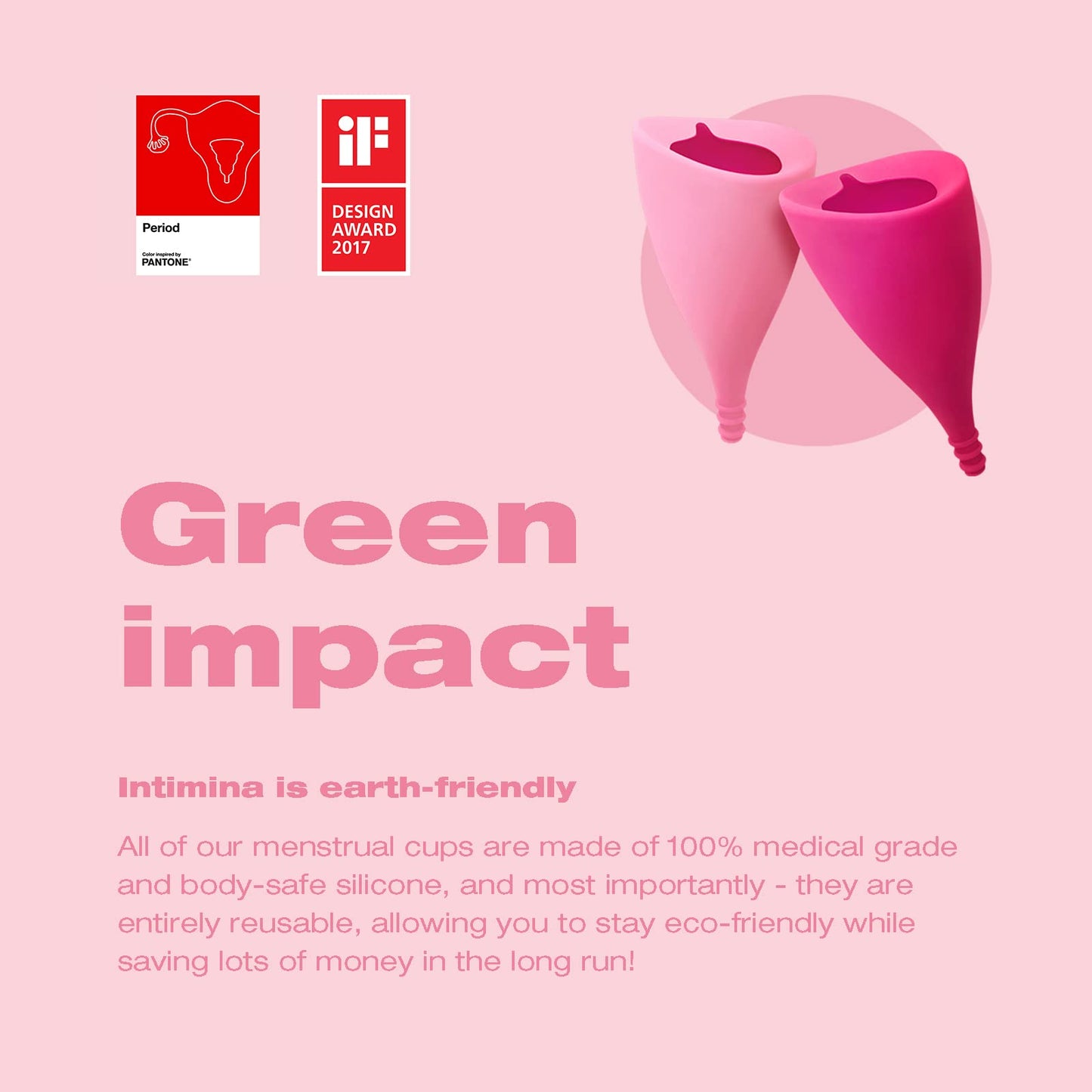 Intimina Ziggy Cup – Extra-Thin Reusable Menstrual Cup with Flat-fit Design