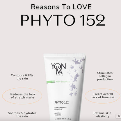 Yonka Phyto 152 Firming Body Lotion | Tone and Tighten with Vitamin E | Reduces Stretch Marks and Sagging | Intensely Hydrates | Non-Greasy and Fast Absorbing | 4.35 oz