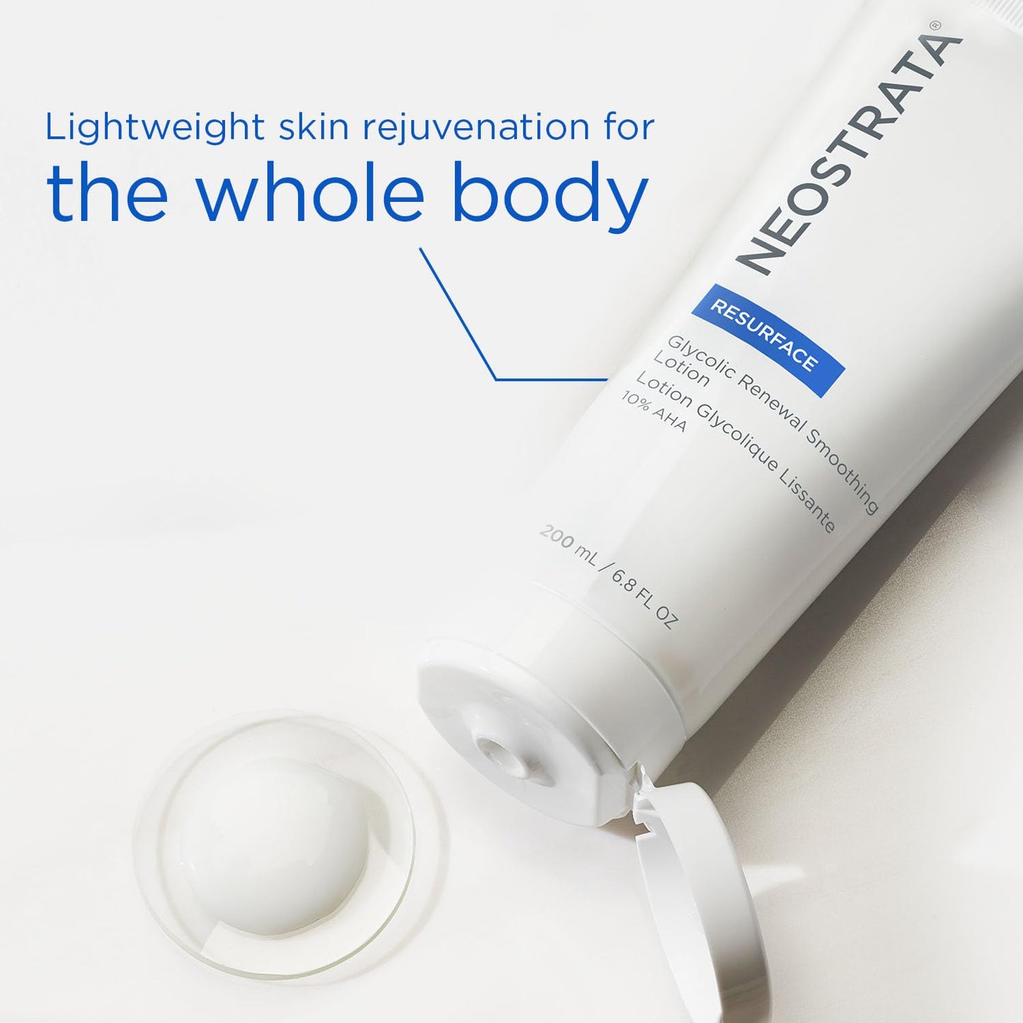 NEOSTRATA GLYCOLIC RENEWAL Smoothing Lotion Lightweight Skin Rejuvenation For Face, Body and Hands Oil-Free Fragrance-Free, 6.8 fl. oz.
