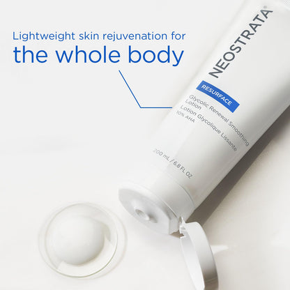 NEOSTRATA GLYCOLIC RENEWAL Smoothing Lotion Lightweight Skin Rejuvenation For Face, Body and Hands Oil-Free Fragrance-Free, 6.8 fl. oz.