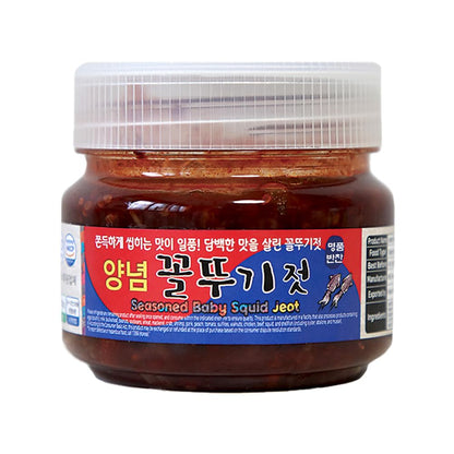 BarunJungdam Webfoot Octopus Jeotgal – Seasoned Korean Fermented Baby Octopus, Spicy Seafood Side Dish, Vacuum Sealed, Ready to Eat, Premium Banchan - 8.8oz (250g)
