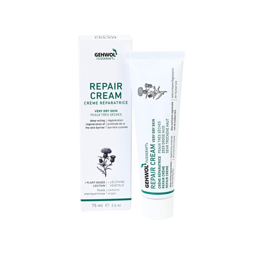 GEHWOL Repair Cream – Intensive Care for Very Dry, Damaged Skin, Deep Skin Barrier Repair, 2.6 oz / 75 ml