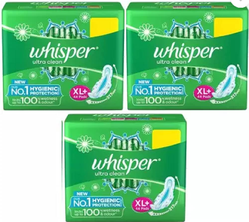 WHISPER Whisper Ultra Clean XL 44+44+44 Pads Sanitary Pad(Pack of 142)
