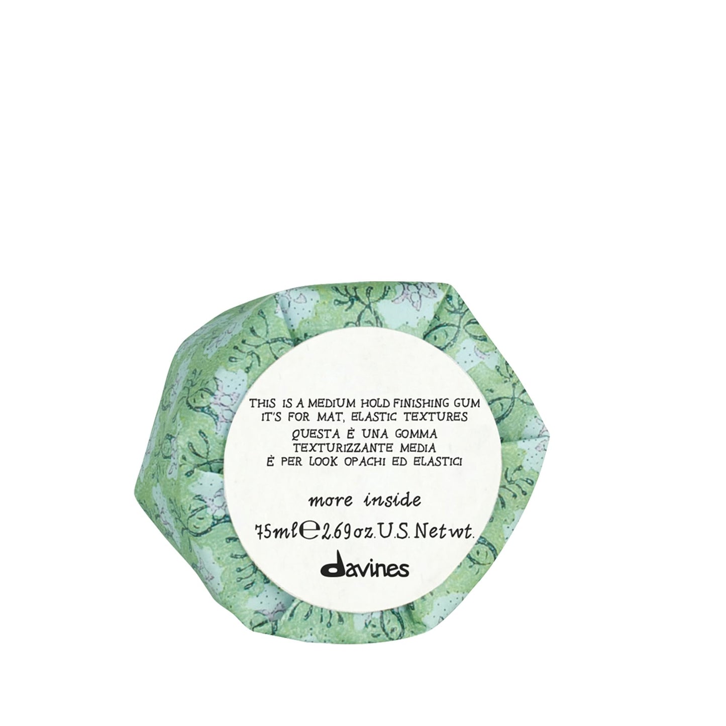 Davines This Is A Medium Hold Finishing Gum, Medium Hold Texture & Matte Finish - Dry Paste for Defined Styles - Workable & Remoldable, 2.54 Fl Oz