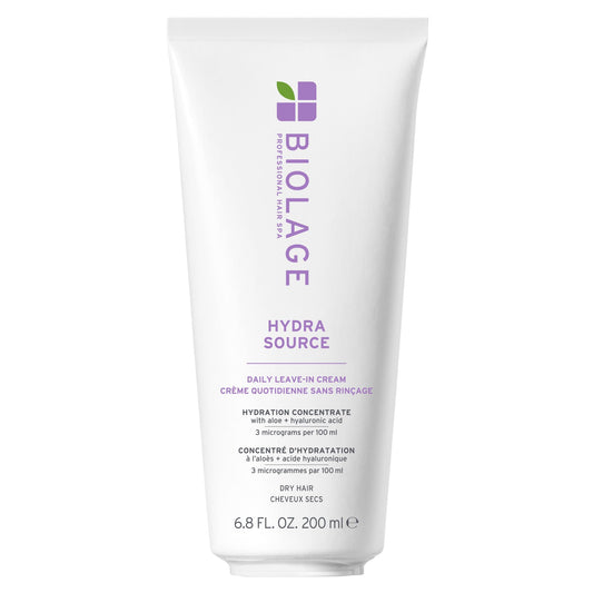 Biolage Hydra Source Leave-In Cream - Instantly Moisturizes & Seals Split Ends, For Dry Hair, With Fermented Aloe & Micro-Filtered Hyaluronic Acid