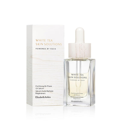 Elizabeth Arden White Tea Skin Solutions Fortifying Bi-Phase Oil Face Serum, Fine Lines and Wrinkles Treatment, Brightening Formula, 1.0 fl oz (Pack of 1)