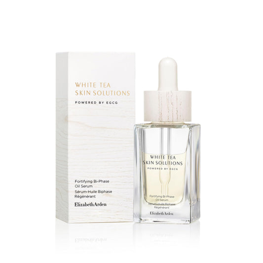 Elizabeth Arden White Tea Skin Solutions Fortifying Bi-Phase Oil Face Serum, Fine Lines and Wrinkles Treatment, Brightening Formula, 1.0 fl oz (Pack of 1)
