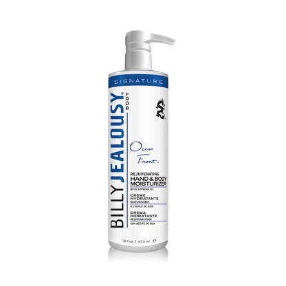 Billy Jealousy Ocean Front Hand & Body Moisturizer for Soft Nourished Skin Ideal for All Skin Types, Non-greasy Body Lotion with Vitamin E & Soybean Oil, 16 Fl Oz