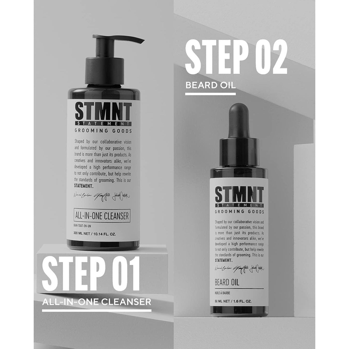 STMNT Grooming Goods All-In-One Daily Cleanser | SLS/SLES Sulfates Free | Extra Caring Formula w/Activated Charcoal & Menthol