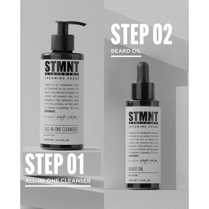 STMNT Grooming Goods All-In-One Daily Cleanser | SLS/SLES Sulfates Free | Extra Caring Formula w/Activated Charcoal & Menthol