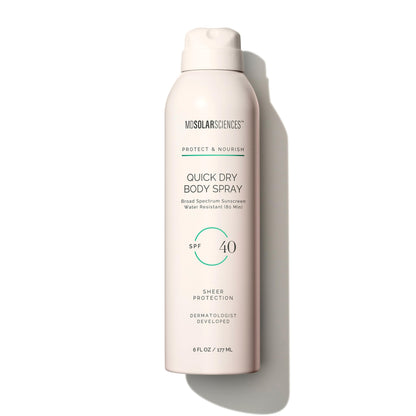 MDSolarSciences Quick Dry Body Spray SPF 40 | Water-Resistant, Broad Spectrum Sunscreen Spray | Indian Gooseberry, Vitamin C & Antioxidants Enriched | Non-Aerosol | Safe for Sensitive Skin (6 Fl Oz)