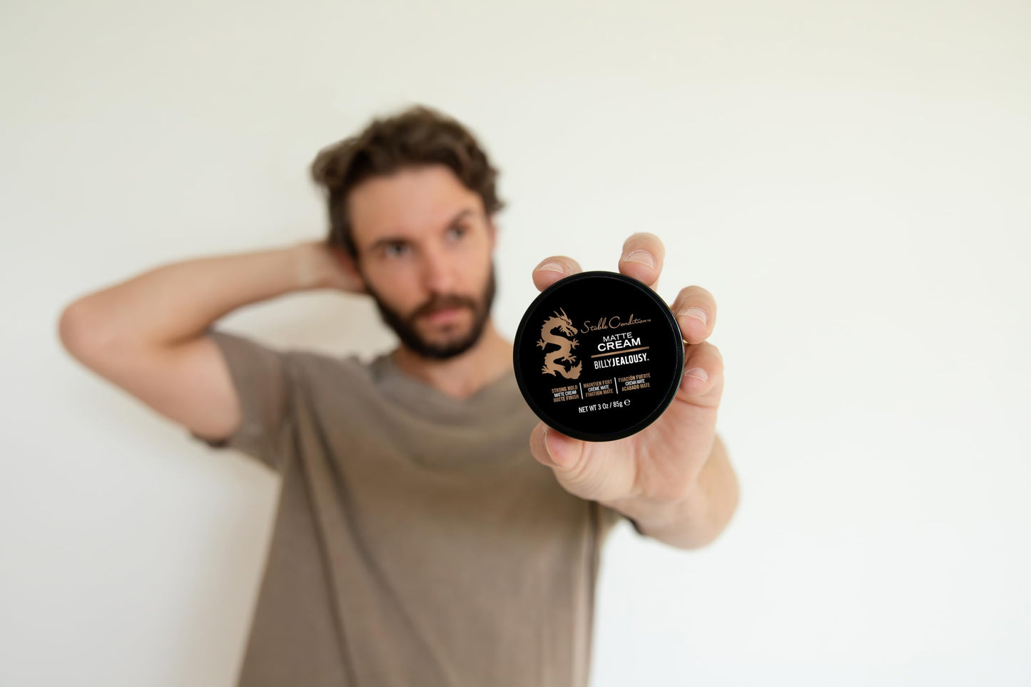 Billy Jealousy Stable Condition Matte Cream for Men with Natural Hold and Matte Finish, Reworkable, Lightweight, Water Based Hair Styling Product, Vanilla & White Musk Scent, 3 Oz.