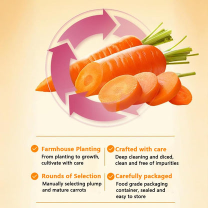 Freeze-Dried Diced Carrots - 1.76lb (28oz) Jar | Long Shelf Life Pantry Staple | Emergency Food, Cooking & Snacking | Vegan, Non-GMO, No Preservatives. Non-GMO Dehydrated Diced Carrots.