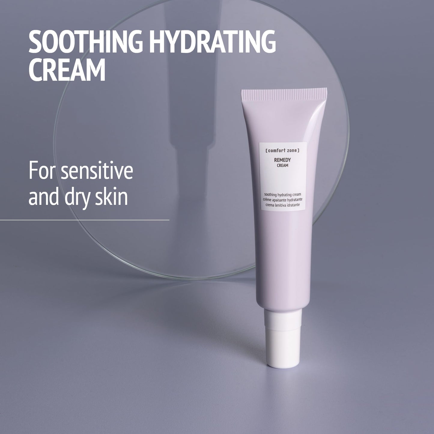 Remedy Soothing Hydrating Cream, Light Fragrance Free Nourishment, Reinforces Defenses, Prebiotic, Marula Oil, Clean Beauty, Made in Italy, Sensitive & Delicate Skin, 2.03 Fl Oz