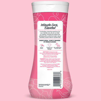 Summer’s Eve Feminine Wash, Sheer Floral, Daily pH-Balanced Body Wash for Women, Feminine Care to Remove Vaginal Odor, Gynecologist Tested, 15 Fl Oz