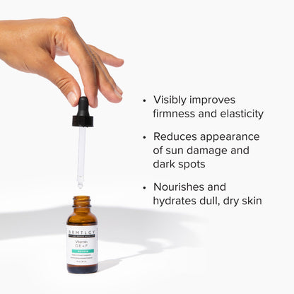 DRMTLGY Advanced C E Ferulic Antioxidant Serum with 15% Vitamin C, Vitamin E & Ferulic Acid, Brightening Face Serum for Radiance, Smooth Texture, and All Skin Types