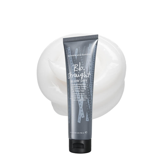 Bumble and bumble. Straight Blow Dry Heat Protective Hair Styling Cream | Protects Against Frizz, Humidity, Heat | Smooth Sleek Blowouts | For Medium to Thick Curly, Wavy, Straight Hair Types, 5 Fl Oz