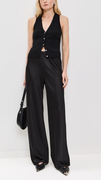 Vince Womens Fluid BIAS Pant, Black, X-Small