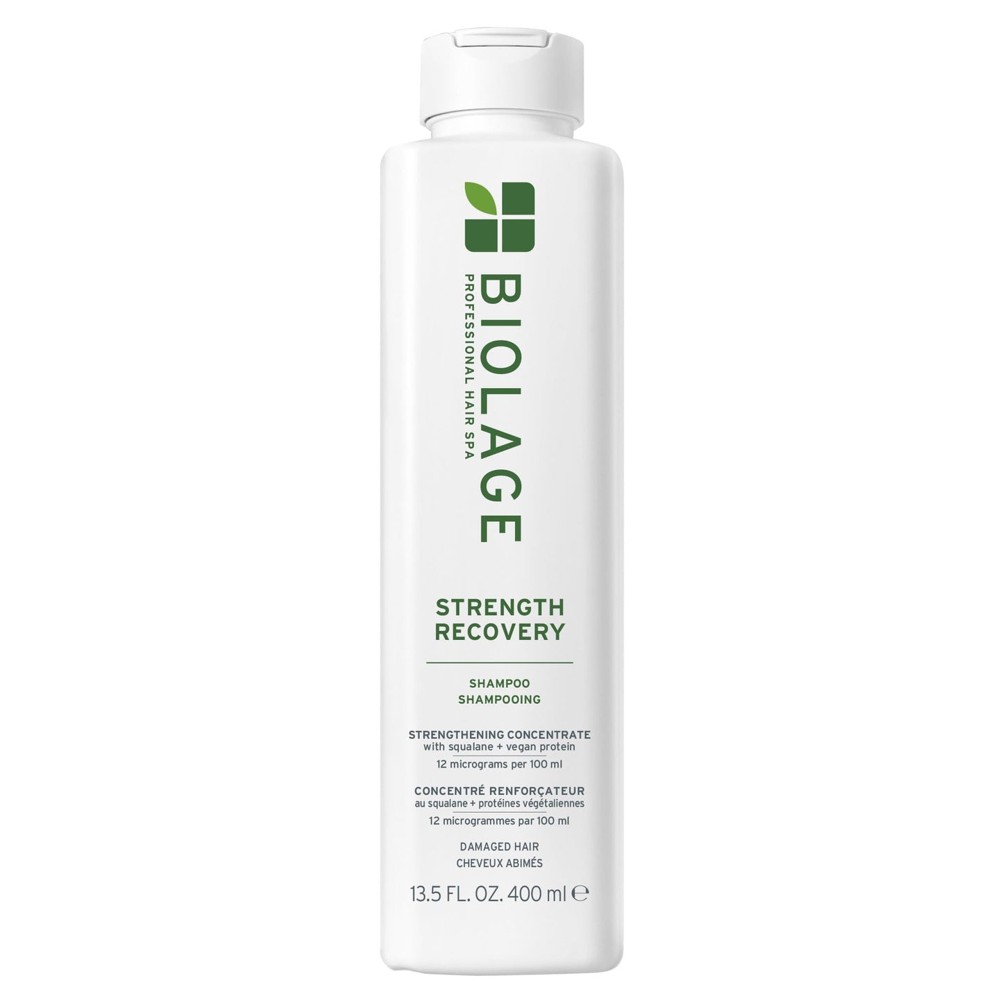 Biolage Strength Recovery Shampoo - Reduces Breakage & Detangles, Instantly Strengthens and Moisturizes, For Damaged Hair, With Olive Squalane & Vegan Proteins, Paraben & Mineral Oil-Free