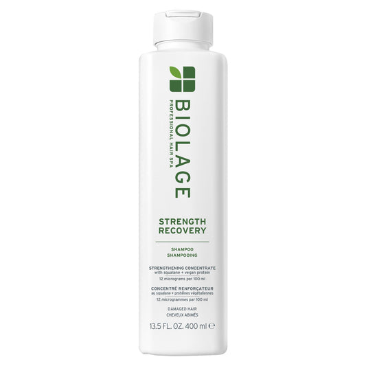 Biolage Strength Recovery Shampoo - Reduces Breakage & Detangles, Instantly Strengthens and Moisturizes, For Damaged Hair, With Olive Squalane & Vegan Proteins, Paraben & Mineral Oil-Free